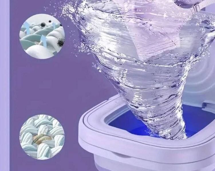 ✨ آلة غسيل محمولة وقابلة للطي