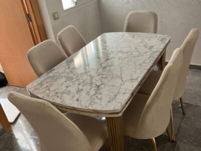 Salle a manger avec pieds inox - Accessoires maison Maroc