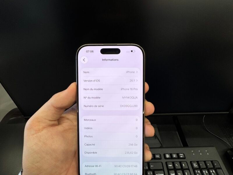 Iphone 16 pro 256GB 97% - Téléphone occasion Maroc