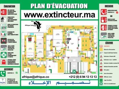 Plan et exercice d'évacuation incendie